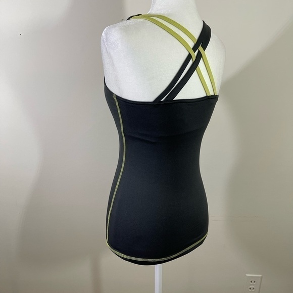 Tek Gear sz XS yoga top gray with lime green accents - Picture 6 of 11